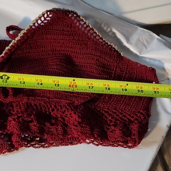 Hand-knitted. Crochet. crop top. - Picture 6 of 7
